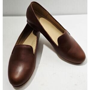 Nisolo Everyday Slip-On Leather Loafer Shoes Womens 8.5 Tan Preppy Casual